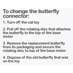 Pet Zone Fly By Replacement Butterfly Cat Toy -Furry Friends 122852 PT4. AC SS1800 V1545248538