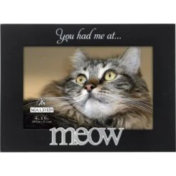 Malden International Designs "You Had Me At… Meow" Cat Picture Frame