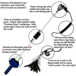 Pet Fit For Life 4 Piece Dual Rod Wand Cat Toy -Furry Friends 123822 PT6. AC SS1800 V1589320852