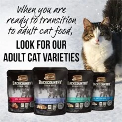 Merrick Backcountry Grain-Free Kitten Recipe Cuts Chicken & Duck In Gravy Cat Food Pouches -Furry Friends 123840 PT6. AC SS1800 V1638045401