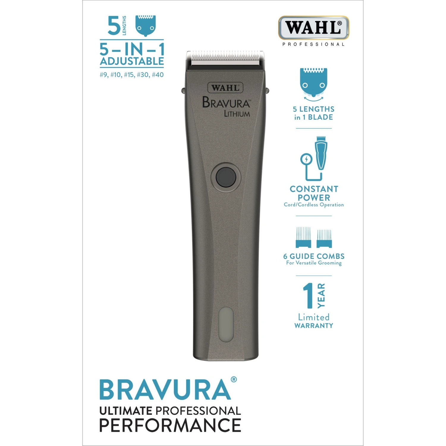Wahl Bravura Lithium Ion Cordless Dog & Cat Clipper Kit 6 Wahl Bravura Lithium Ion Cordless Dog & Cat Clipper Kit - Image 4