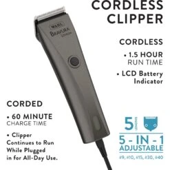 Wahl Bravura Lithium Ion Cordless Dog & Cat Clipper Kit 12 Wahl Bravura Lithium Ion Cordless Dog & Cat Clipper Kit -Furry Friends 124676 PT4. AC SS1800 V1494968795