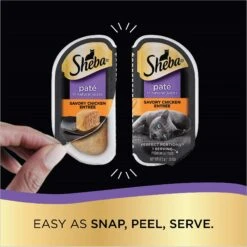 Sheba Perfect Portions Grain-Free Savory Chicken, Roasted Turkey & Tender Beef Pate Variety Pack Adult Wet Cat Food Trays -Furry Friends 124885 PT3. AC SS1800 V1626818816