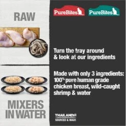 PureBites Mixers 100% Chicken Breast & Wild Ocean Shrimp Variety Pack Cat Food Trays -Furry Friends 125483 PT2. AC SS1800 V1677604609