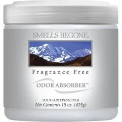 Smells Begone Fragrance Free Odor Absorbing Solid Gel, 15-oz Jar