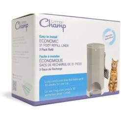 Litter Champ Cat Litter Waste Disposal System Scented Refill Liner, 3 Count -Furry Friends 127921 PT1. AC SS1800 V1568670722