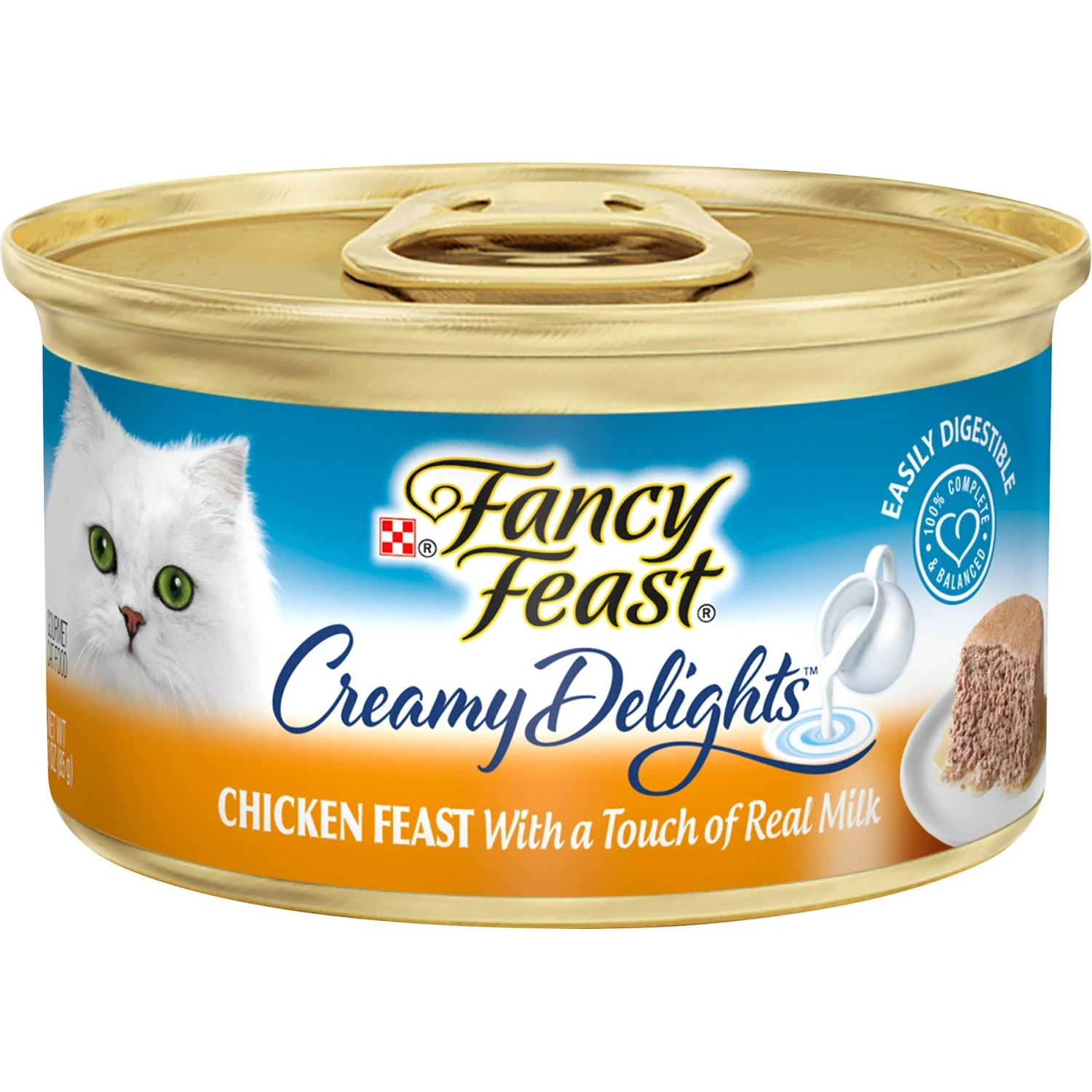 Fancy Feast Creamy Delights Chicken Feast Canned Cat Food 3 Fancy Feast Creamy Delights Chicken Feast Canned Cat Food