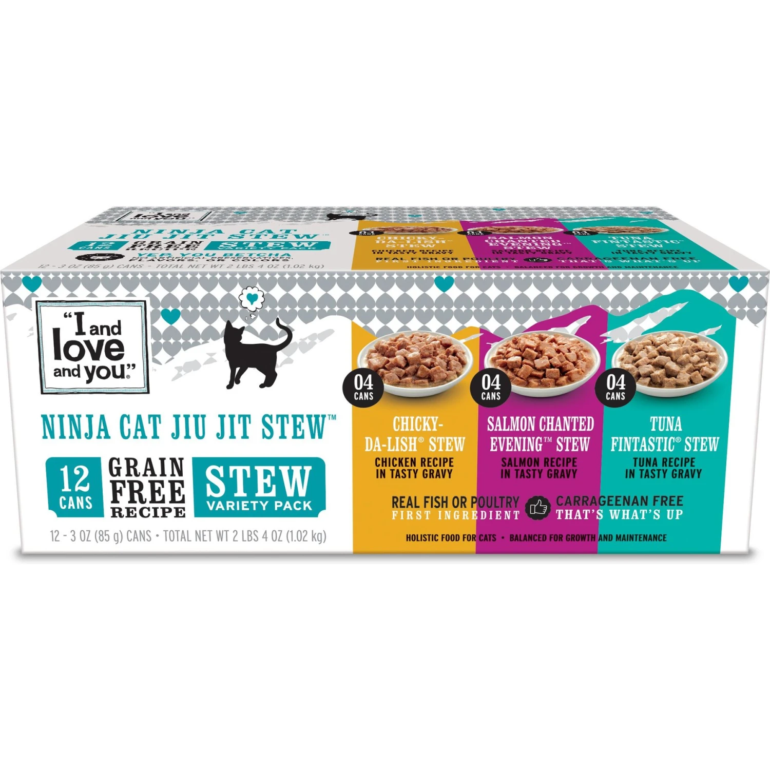 I And Love And You Chicky-Da-Lish, Salmon Chanted Evening And Tuna Fintastic Stew Variety Pack Canned Cat Food 3 I And Love And You Chicky-Da-Lish, Salmon Chanted Evening And Tuna Fintastic Stew Variety Pack Canned Cat Food