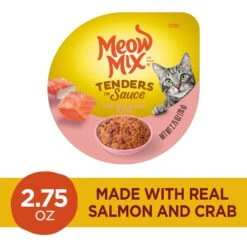 Meow Mix Tenders In Sauce With Real Salmon & Crab Wet Cat Food -Furry Friends 130524 PT1. AC SS1800 V1674769350