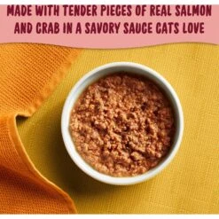 Meow Mix Tenders In Sauce With Real Salmon & Crab Wet Cat Food -Furry Friends 130524 PT3. AC SS1800 V1505935199