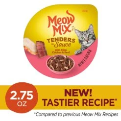 Meow Mix Tenders In Sauce With Real Chicken & Beef Wet Cat Food 13 Meow Mix Tenders In Sauce With Real Chicken & Beef Wet Cat Food -Furry Friends 130525 PT2. AC SS1800 V1674772470