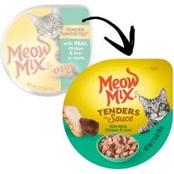 Meow Mix Tenders In Sauce With Real Chicken & Liver Wet Cat Food 12 Meow Mix Tenders In Sauce With Real Chicken & Liver Wet Cat Food -Furry Friends 130526 PT1. AC SS1800 V1674745094