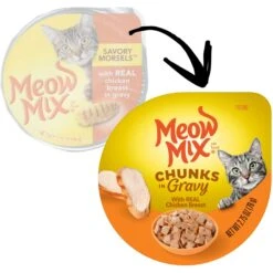 Meow Mix Chunks In Gravy With Real Chicken Breast Wet Cat Food 12 Meow Mix Chunks In Gravy With Real Chicken Breast Wet Cat Food -Furry Friends 130528 PT1. AC SS1800 V1674745035