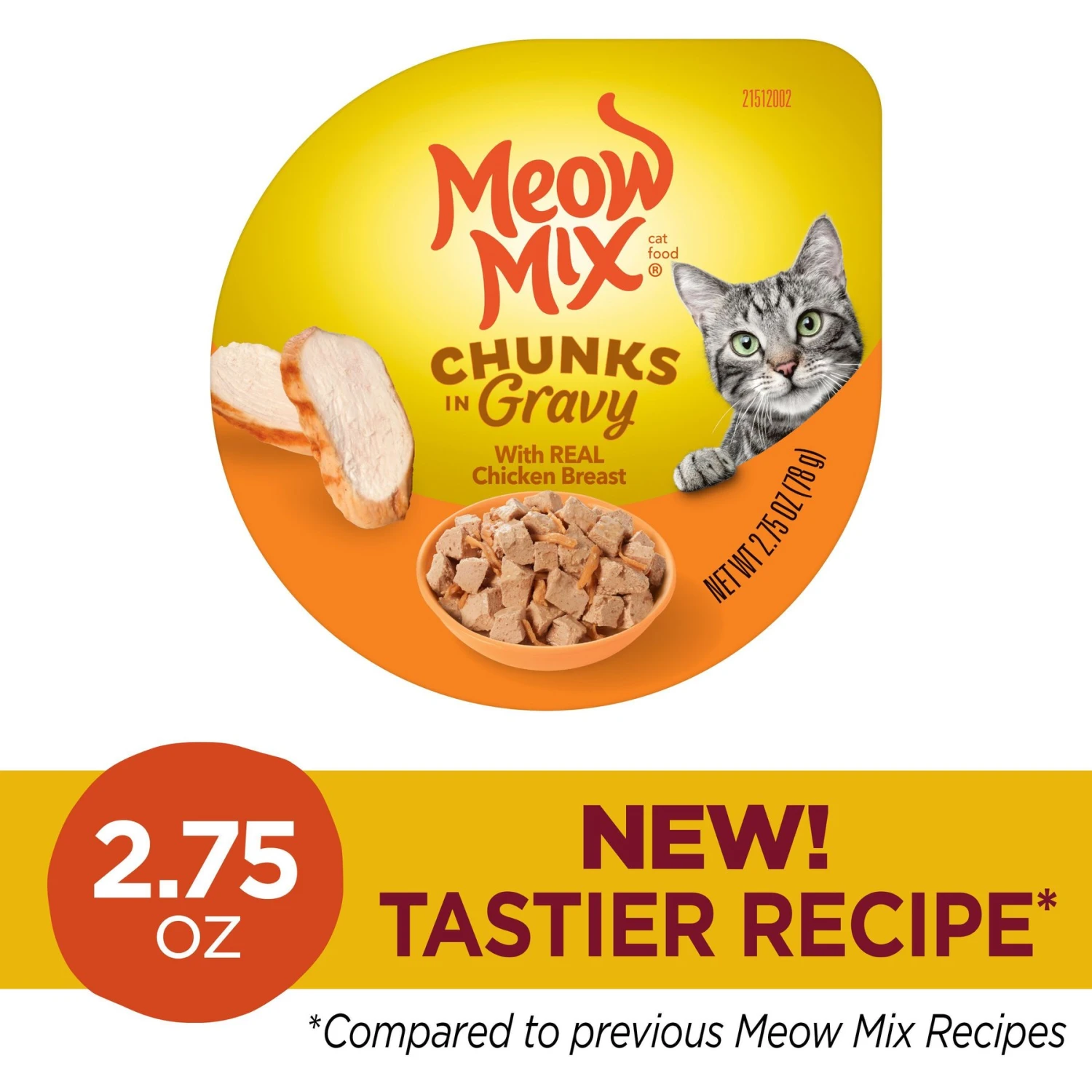 Meow Mix Chunks In Gravy With Real Chicken Breast Wet Cat Food 5 Meow Mix Chunks In Gravy With Real Chicken Breast Wet Cat Food - Image 3