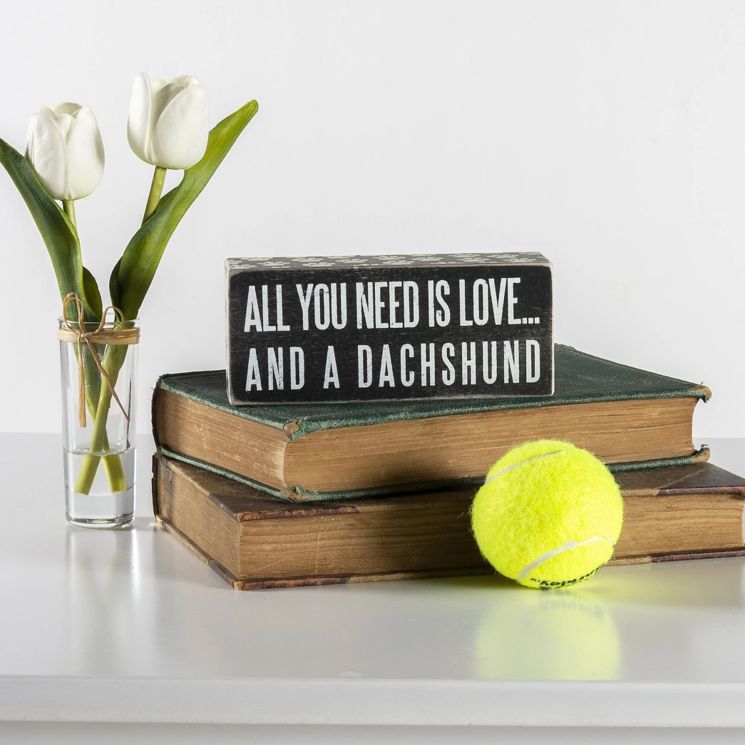 Primitives By Kathy "All You Need Is Love? & A Dachshund" Box Sign 4 Primitives By Kathy "All You Need Is Love? & A Dachshund" Box Sign - Image 2