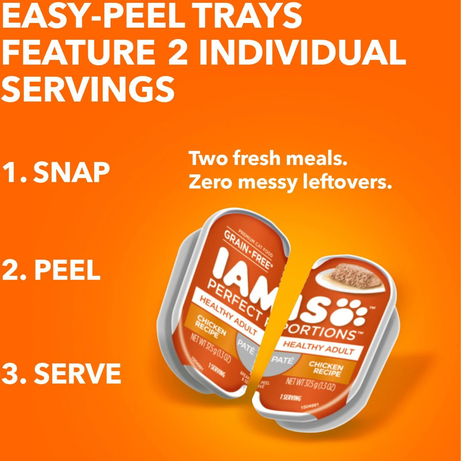 Iams Perfect Portions Healthy Adult Chicken Recipe Pate Grain-Free Wet Cat Food Trays 5 Iams Perfect Portions Healthy Adult Chicken Recipe Pate Grain-Free Wet Cat Food Trays - Image 3
