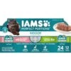 Iams Perfect Portions Indoor Grain-Free Salmon & Turkey Recipe Pate Variety Pack Adult Wet Cat Food Trays