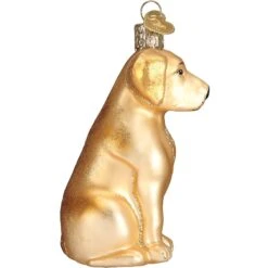 Old World Christmas Yellow Labrador Retriever Glass Tree Ornament -Furry Friends 131993 PT3. AC SS1800 V1499978915