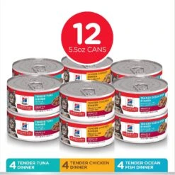 Hill's Science Diet Adult Tender Dinner Variety Pack Canned Cat Food -Furry Friends 133527 PT2. AC SS1800 V1598145696
