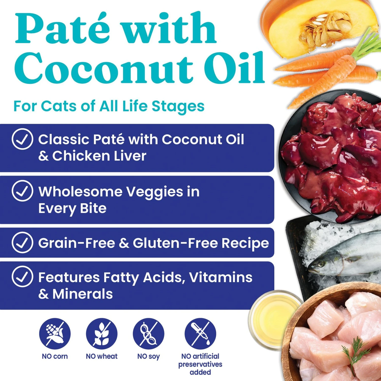 Solid Gold Tropical Blendz With Chicken Liver & Coconut Oil Pate Grain-Free Canned Cat Food 4 Solid Gold Tropical Blendz With Chicken Liver & Coconut Oil Pate Grain-Free Canned Cat Food - Image 2