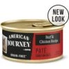 American Journey Pate Beef & Chicken Recipe Grain-Free Canned Cat Food, 3-oz Can, 24 Count -Furry Friends 133890 MAIN. AC SS1800 V1670015551