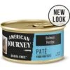 American Journey Pate Salmon Recipe Grain-Free Canned Cat Food, 3-oz Can, 24 Count -Furry Friends 133901 MAIN. AC SS1800 V1670015548