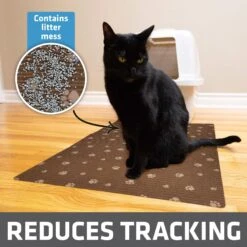 Drymate Protective & Decorative Cat Litter Mat, Brown Stripe, Large, 20-in X 28-in -Furry Friends 134957 PT1. AC SS1800 V1693002131