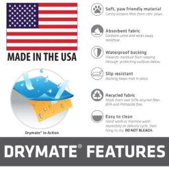 Drymate Protective & Decorative Cat Litter Mat, Brown Stripe, Large, 20-in X 28-in -Furry Friends 134957 PT5. AC SS1800 V1692994033