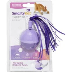 SmartyKat Twirly Top Electronic Mini Motion Ball Cat Toy, Color Varies -Furry Friends 137508 PT2. AC SS1800 V1525718240