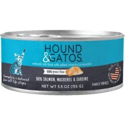 Hound & Gatos 98% Salmon, Mackerel & Sardine Grain-Free Canned Cat Food