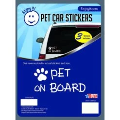 Enjoy It "Pet On Board" Car Sticker