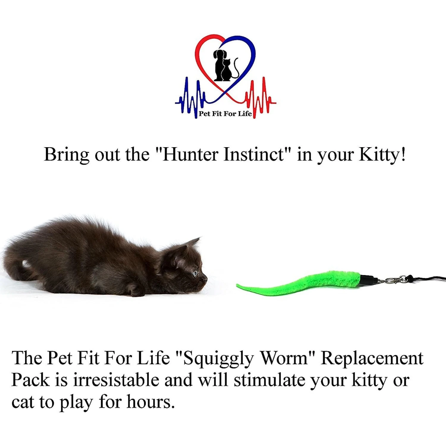 Pet Fit For Life 5 Piece Squiggly Worm Replacement Pack For Wand Cat Toy 7 Pet Fit For Life 5 Piece Squiggly Worm Replacement Pack For Wand Cat Toy - Image 5