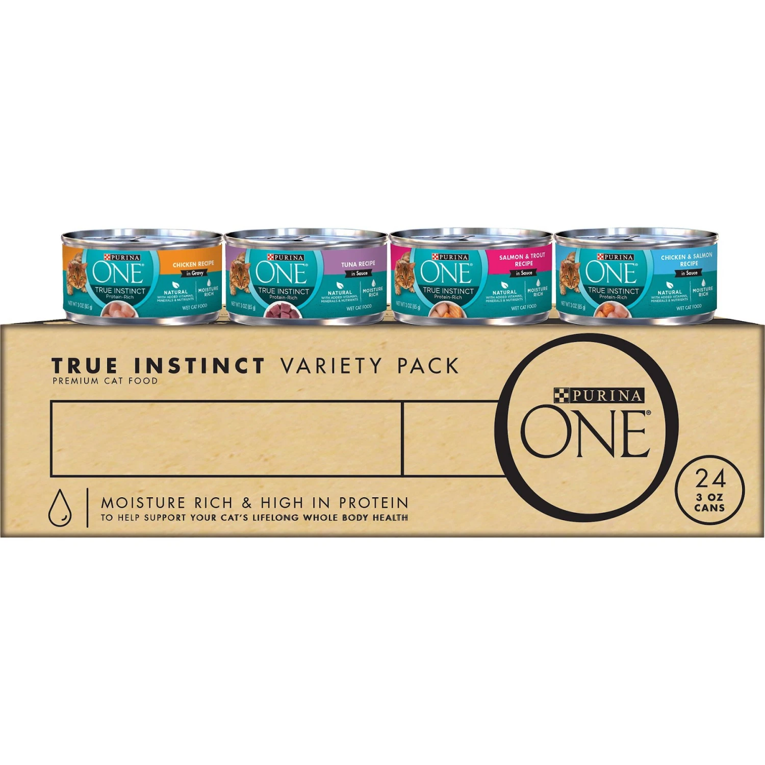 Purina ONE True Instinct 4 Flavors Variety Pack Canned Cat Food 3 Purina ONE True Instinct 4 Flavors Variety Pack Canned Cat Food