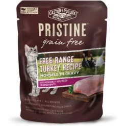 Castor & Pollux PRISTINE Grain-Free Free-Range Turkey Recipe Morsels In Gravy Cat Food Pouches