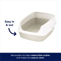 Frisco Open Top Cat Litter Box With Rim, Large -Furry Friends 141378 PT2. AC SS1800 V1675279932