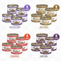 Weruva TruLuxe TruTurf Variety Pack Grain-Free Canned Cat Food -Furry Friends 142323 PT2. AC SS1800 V1676667258