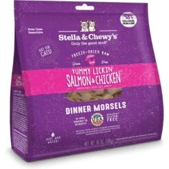 Stella & Chewy's Yummy Lickin' Salmon & Chicken Dinner Morsels Freeze-Dried Raw Cat Food