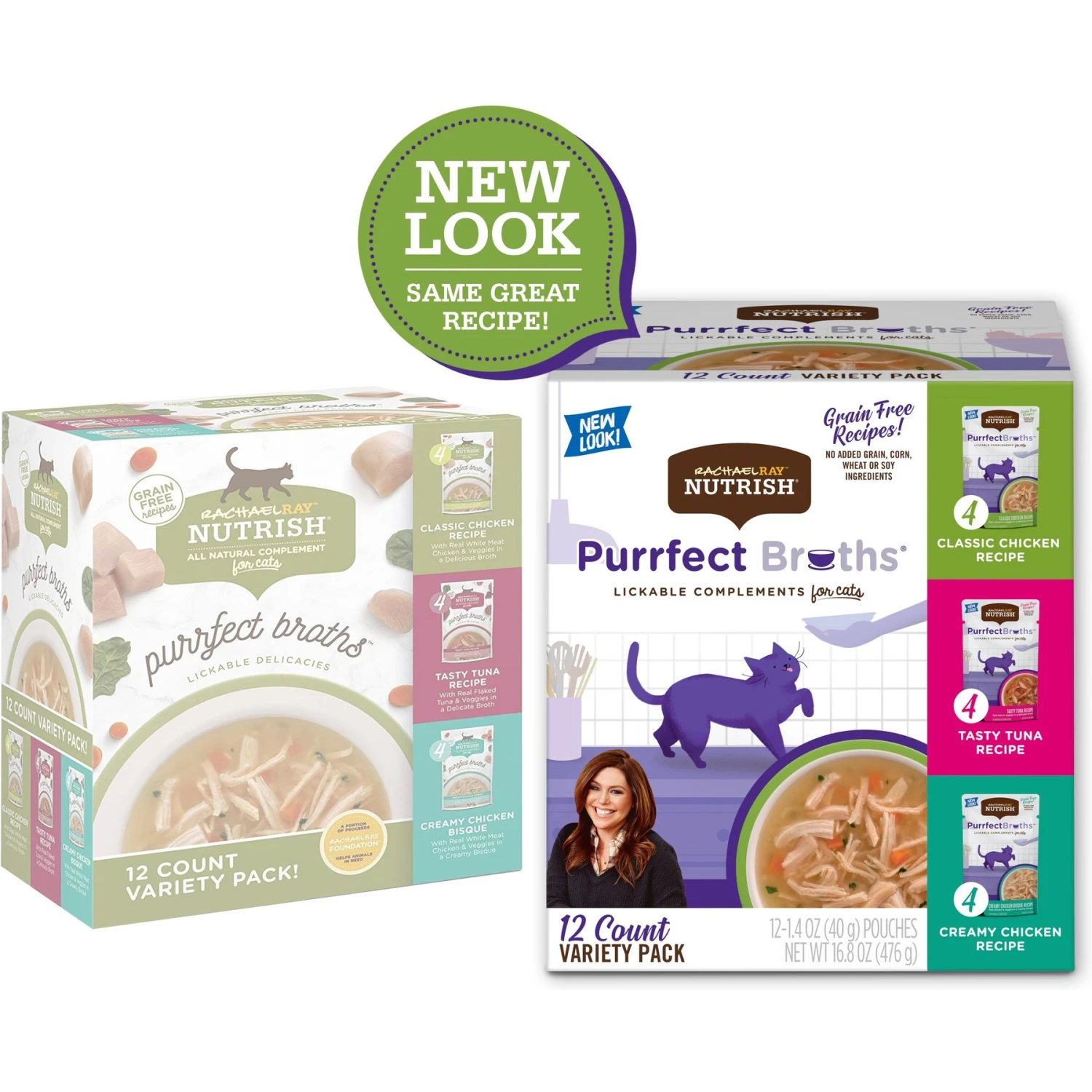 Rachael Ray Nutrish Purrfect Broths All Natural Grain-Free Variety Pack Cat Food Topper 4 Rachael Ray Nutrish Purrfect Broths All Natural Grain-Free Variety Pack Cat Food Topper - Image 2