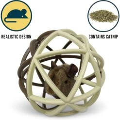 Pet Zone Ball Of Furry Fury Cat Toy With Catnip -Furry Friends 144159 PT3. AC SS1800 V1639093012
