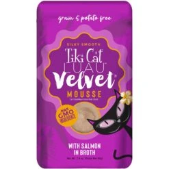 Tiki Cat Luau Velvet Mousse Salmon Grain-Free Wet Cat Food, 2.8-oz Pouch, Case Of 12