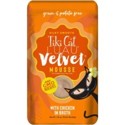 Tiki Cat Luau Velvet Mousse Chicken Grain-Free Wet Cat Food, 2.8-oz Pouch, Case Of 12
