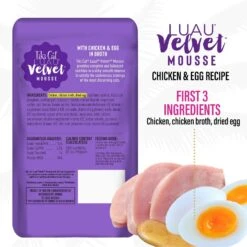 Tiki Cat Luau Velvet Mousse Chicken & Egg Grain-Free Wet Cat Food, 2.8-oz Pouch, Case Of 12 -Furry Friends 145199 PT2. AC SS1800 V1700599018