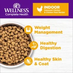 Wellness Complete Health Grain-Free Indoor Deboned Chicken Recipe Dry Cat Food -Furry Friends 145465 PT3. AC SS1800 V1636516328