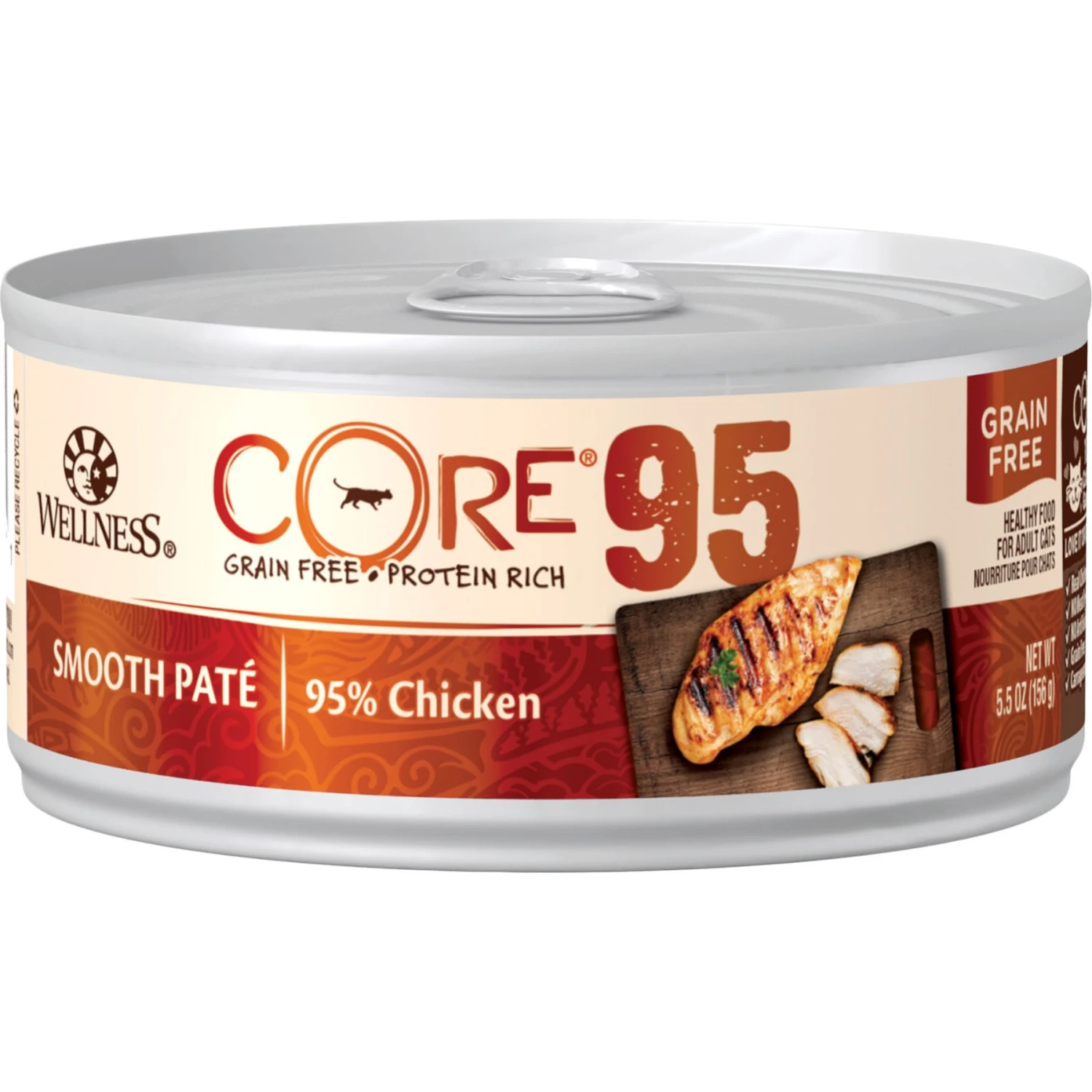 Wellness CORE 95% Chicken Grain-Free Canned Cat Food 3 Wellness CORE 95% Chicken Grain-Free Canned Cat Food