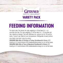 Wellness Healthy Indulgence Gravies Grain-Free Variety Pack Cat Food Pouches -Furry Friends 145533 PT5. AC SS1800 V1594912290