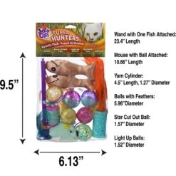 Hartz Just For Cats Super Hunters Cat Toy Variety Pack, 13 Count 8 Hartz Just For Cats Super Hunters Cat Toy Variety Pack, 13 Count -Furry Friends 145966 PT1. AC SS1800 V1589231165