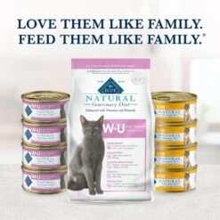 Blue Buffalo Natural Veterinary Diet W+U Weight Management + Urinary Care Grain-Free Wet Cat Food -Furry Friends 147688 PT8. AC SS1800 V1590599840