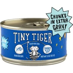Tiny Tiger Chunks In EXTRA Gravy Tuna Recipe Grain-Free Canned Cat Food
