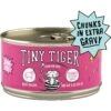 Tiny Tiger Chunks In EXTRA Gravy Beef Recipe Grain-Free Canned Cat Food