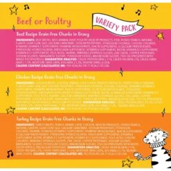 Tiny Tiger Chunks In EXTRA Gravy Beef & Poultry Recipes Variety Pack Grain-Free Canned Cat Food -Furry Friends 147784 PT5. AC SS1800 V1687284922